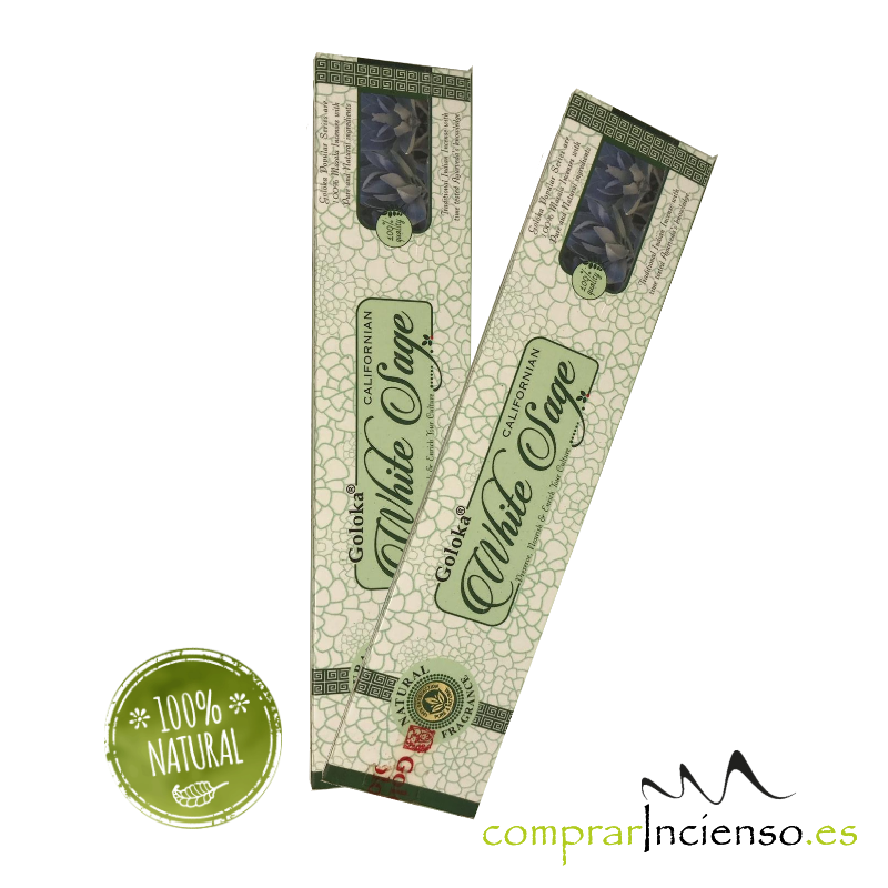 Incienso Goloka Herbal Masala White Sage - CompraIncienso