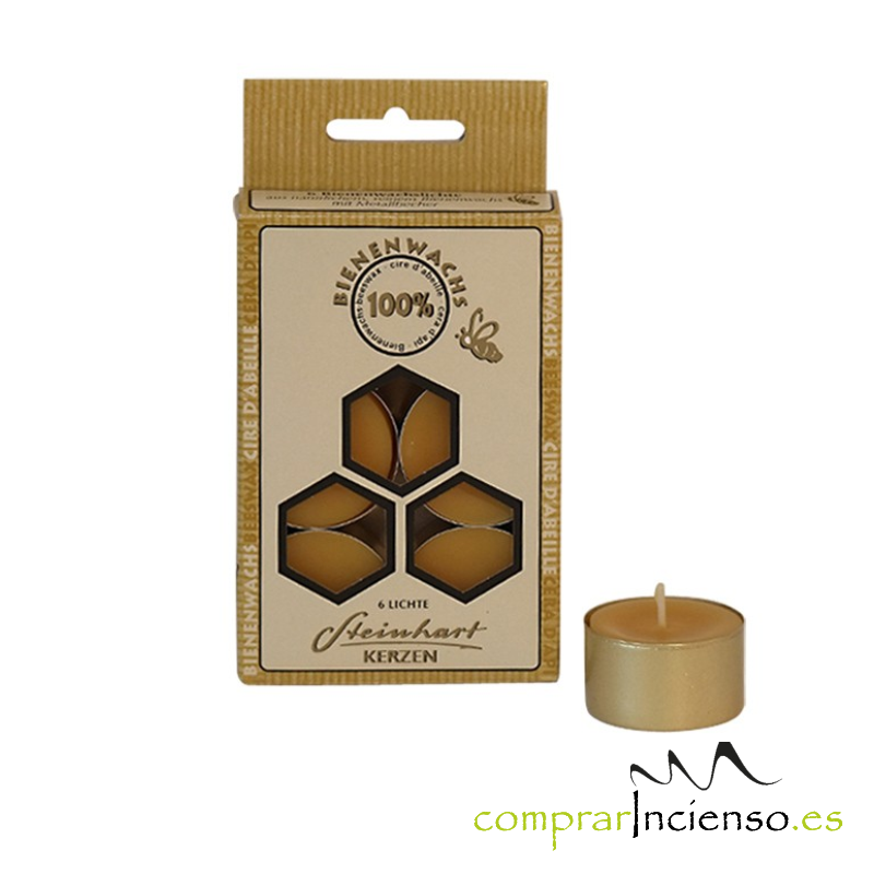 Velas tealight de pura cera de abeja  Pack con portavela – El Mercado de  Honey Tina