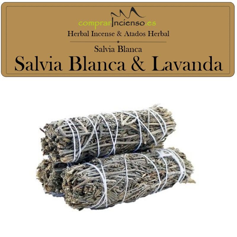 Atado De Salvia Blanca y Lavanda Francesa - CompraIncienso